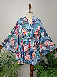 Şifon Kumaştan Özel Tasarım Kimono.