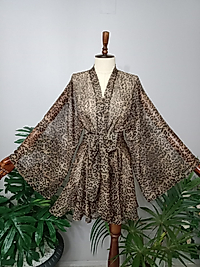 Pareo Kimono Şifon Kumaştan Özel Tasarım.