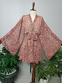 Pareo Kimono Krinkıl Şifon Kumaştan Özel Tasarım.