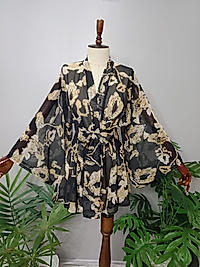 Şifon Kumaştan Özel Tasarım Kimono.