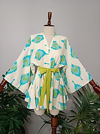 Kimono Pamuk Viskon Kumaştan Özel Tasarım.