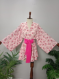 Kobe Krepten Özel Tasarım Kimono.