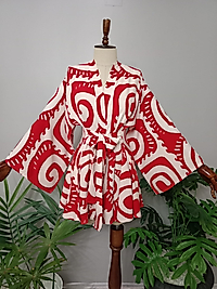Pamuk Viskon Kumaştan Özel Tasarım Kimono.
