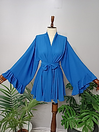 Şifon Krep Kumaştan Özel Tasarım Kimono.