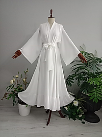 Abaya Krep Kumaştan Beyaz Renk.