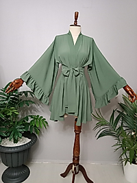 Kısa Kimono Medine İpeğinden Kiloş Kesim Özel Tasarım.