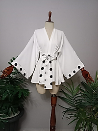 Kimono Suzanna Krep Kumaştan Özel Tasarım.