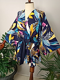 Kimono Pamuk Viskon Kumaştan Özel Tasarım.