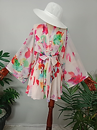 Kimono Şifon Kumaştan Özel Tasarım