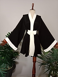 Kimono Kısa Maroken Krepten Özel Tasarım.